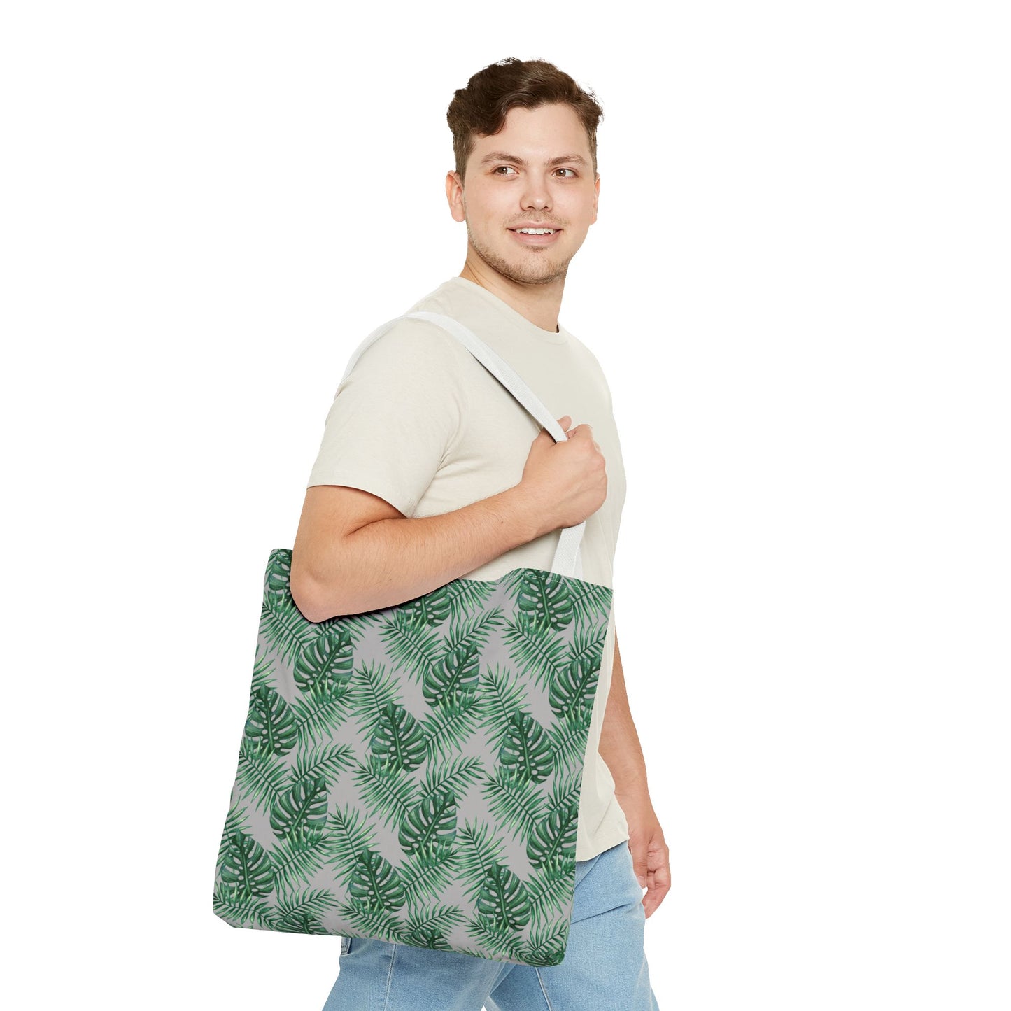 Grey Tropical Bliss Tote Bag