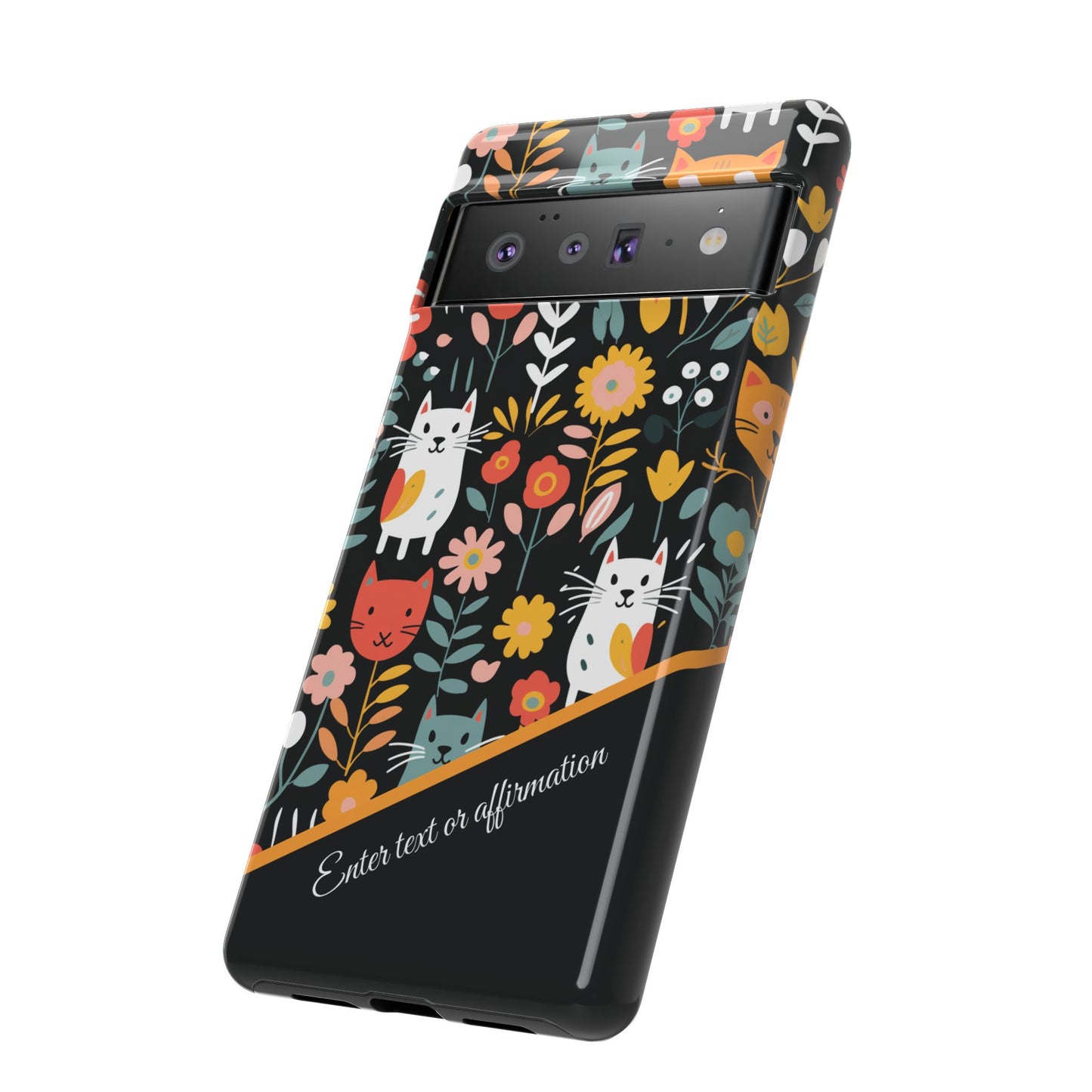 Personalized Whimsical Feline Garden Google and Samsung Tough Cases