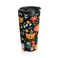 Whimsical Feline Garden Stainless Steel Travel Mug