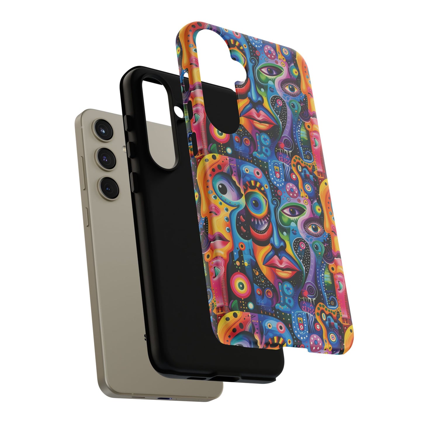 Psychedelic Visions Vibrant Samsung, iPhone and Google Pixel Phone Cases - Colorful Artistic Design