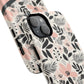 Personalized Floral Blush Garden Whisper Tough Magnetic MagSafe® iPhone® 13, 14, 15, 16, 17, Pro, Pro Max, Plus Cases (Custom Name).