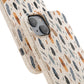 Personalized Whispering Feathers Samsung and iPhone Biodegradable Case, Custom Name Case.