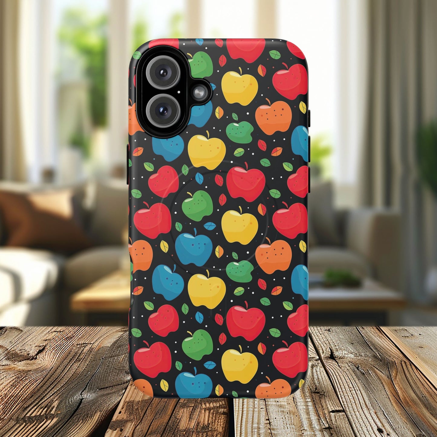 Apple Orchard Pop Magnetic iPhone Case, Tough iPhone Cover, Fun Cell iPhone Accessory, Gift for Kids, Gift for Teachers, Vibrant Tech Protection