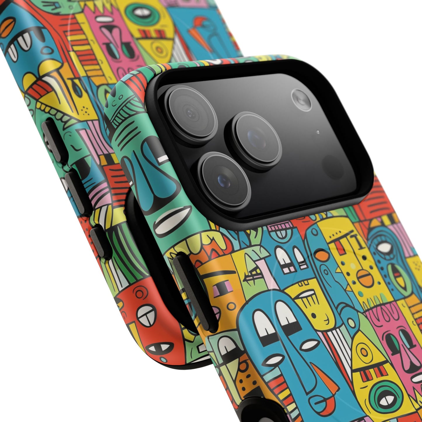 Vibrant Art Magnetic Phone Case, Colorful Protector, Unique iPhone Case, Gift for Artists, Trendy Tech Accessory