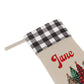 Personalized Buffalo Plaid Christmas Stocking – Custom Name with Festive Tree Design