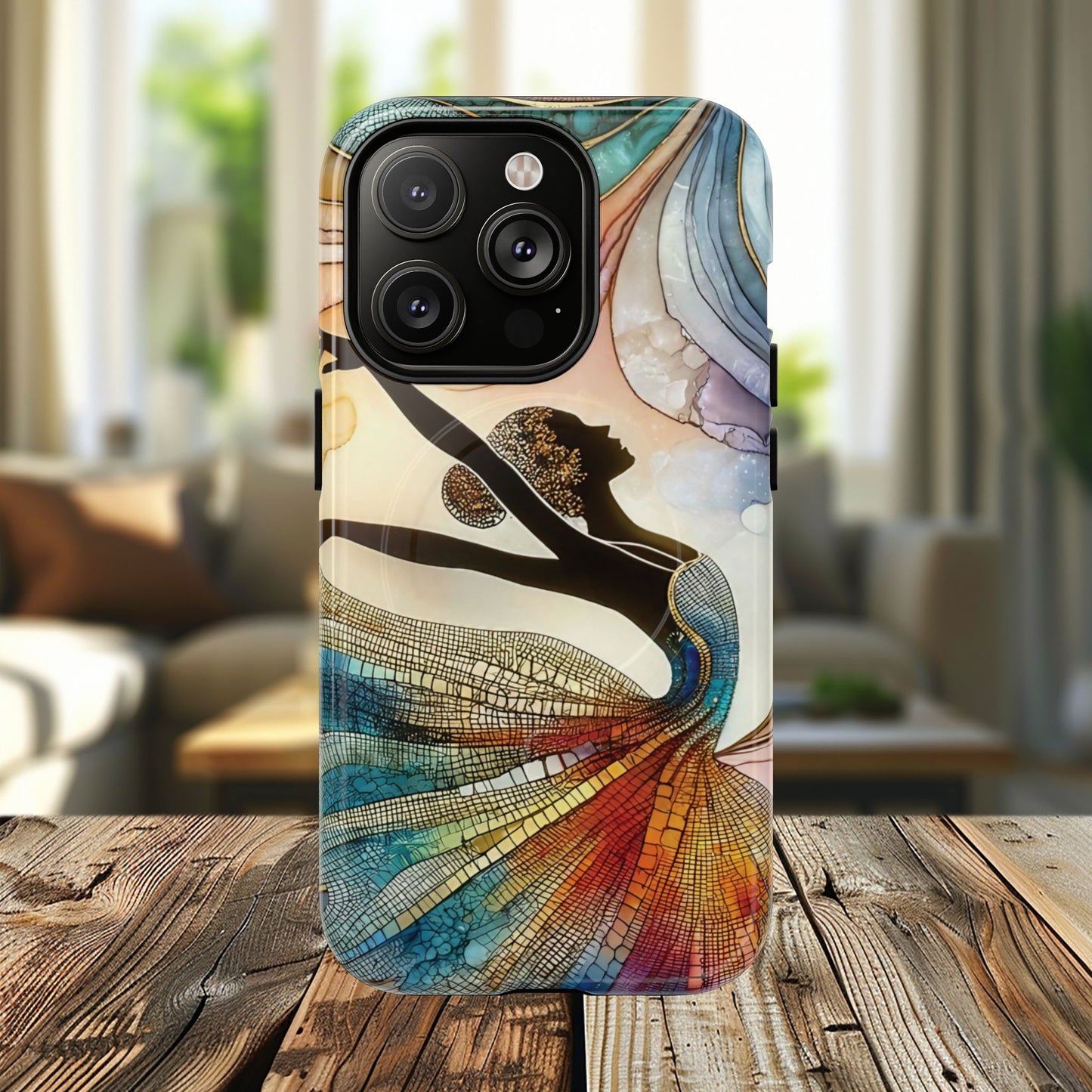 Artistic iPhone Case with Dancer Design, Tough Magnetic Case, Unique Gift for Dancers, Colorful iPhone Cover, Stylish Accessory.