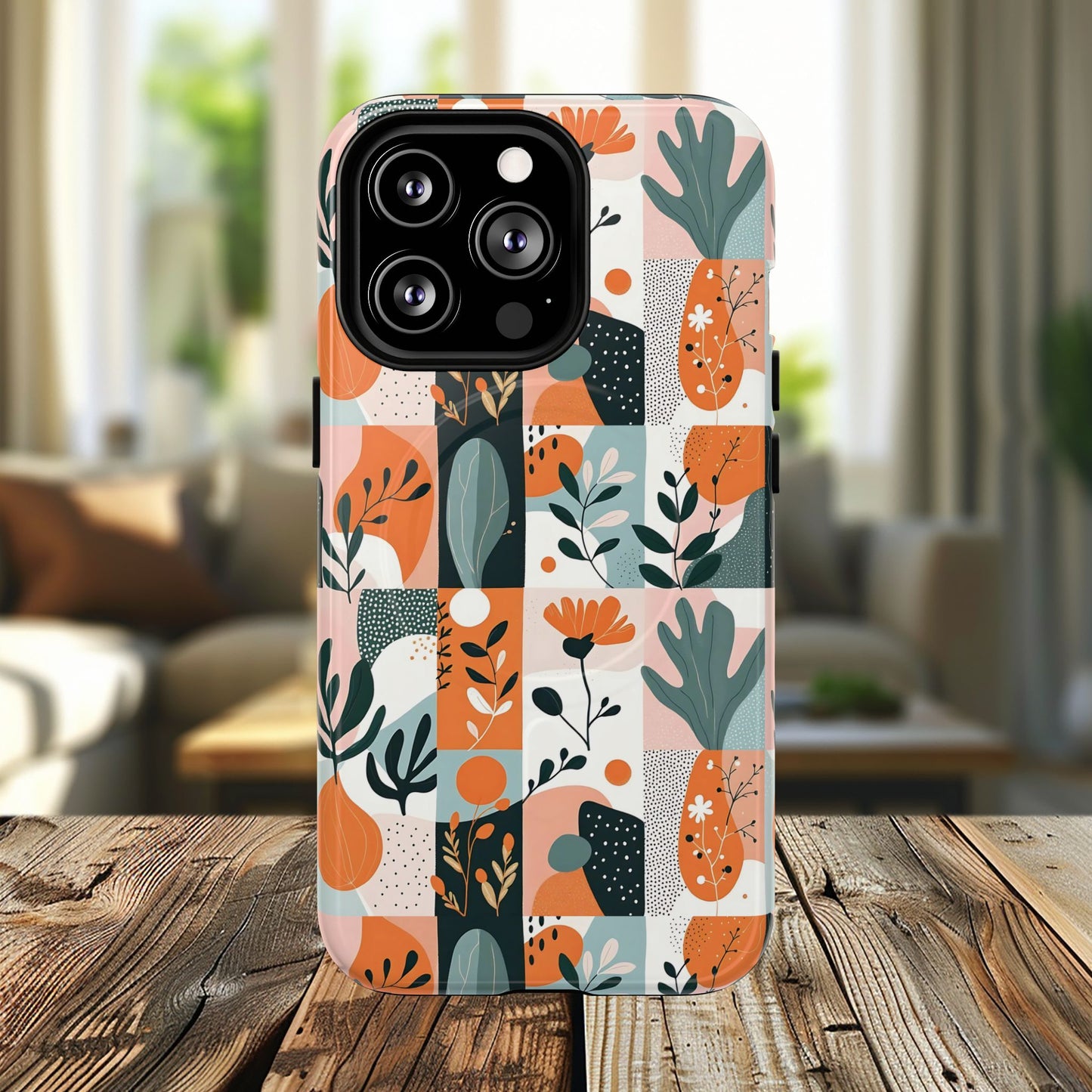 Botanical Bliss Tough Magnetic Phone Case, Durable Phone Cover, Gift for Her, Stylish Tech Accessory, Fall Vibes, Trendy Mobile Case