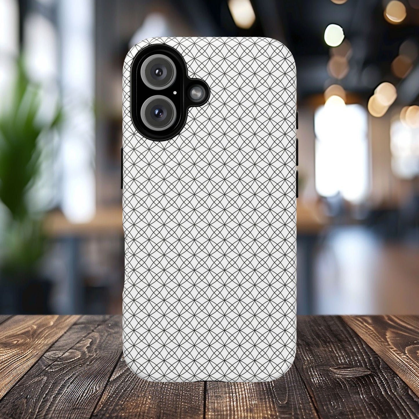 Geometric Phone Case, Stylish Tough Magnetic Cases, Unique Protection, Trendy Gift for Tech Lovers, Modern Mobile Accessory