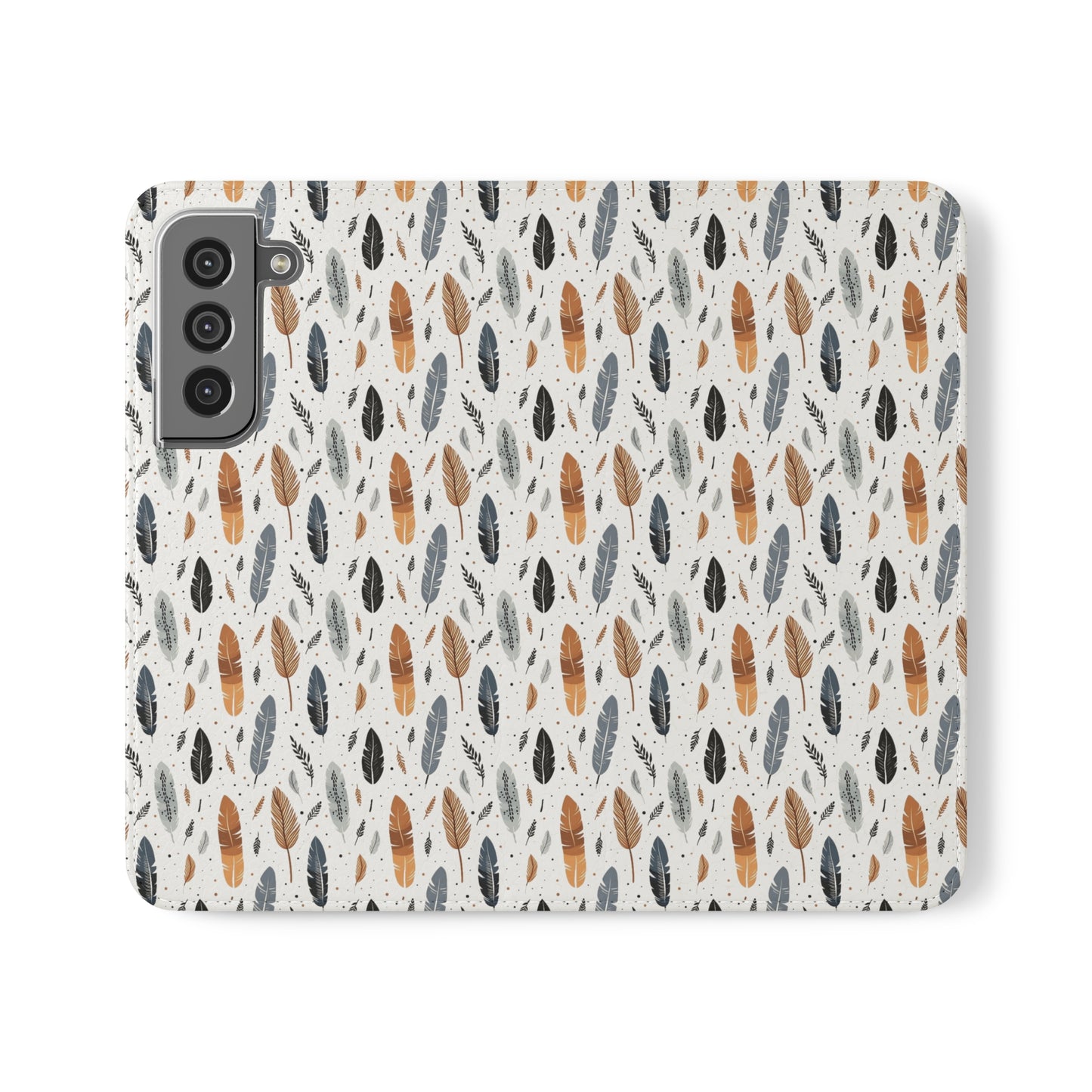 Whispering Feathers iPhone and Samsung Flip Cases