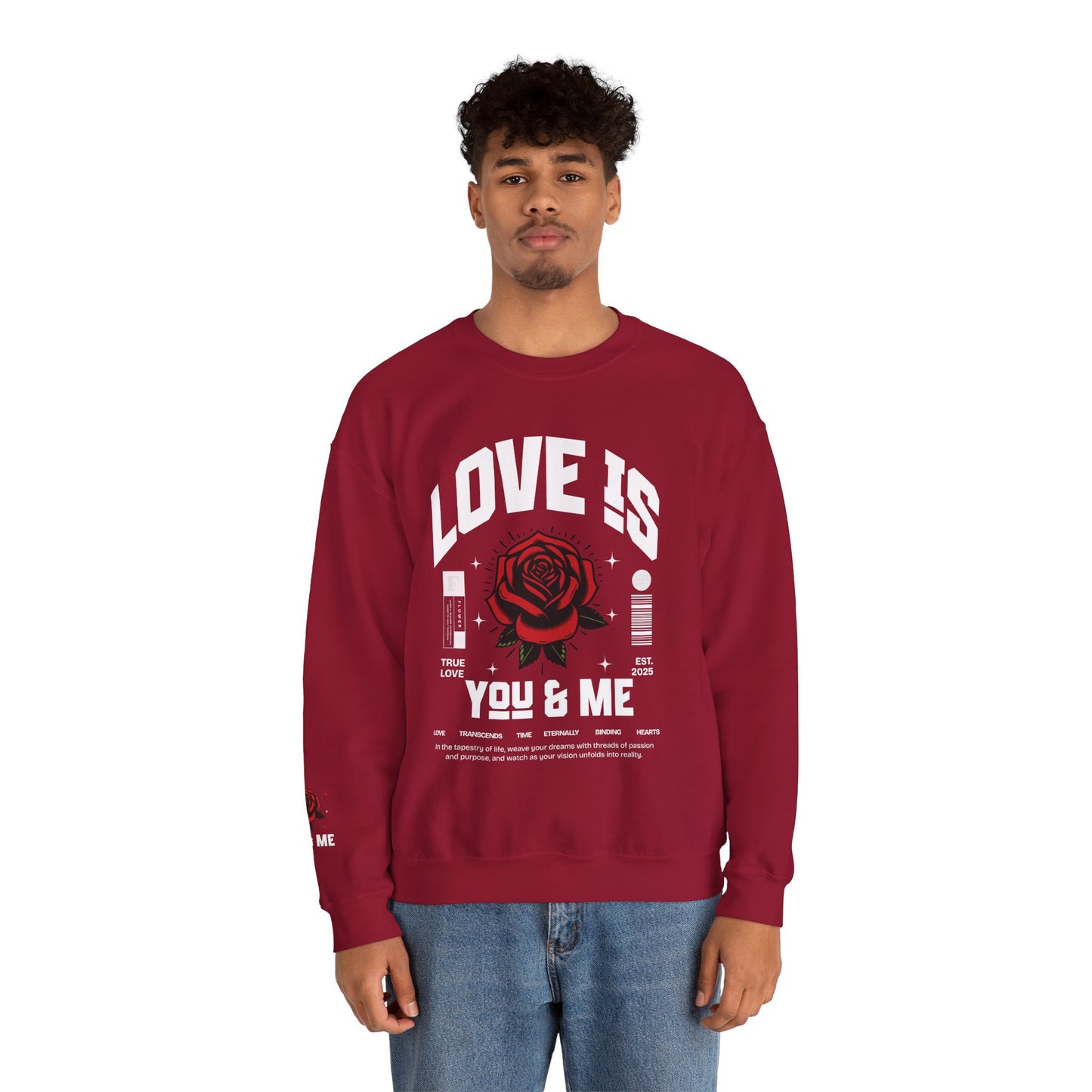 You and Me Unisex Heavy Gildan Blend™ Crewneck Sweatshirt.
