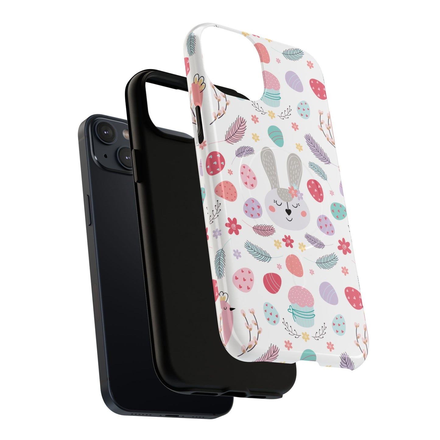 Cute Easter Bunny iPhone Case, Tough Magnetic Phone Cover, Spring Gift, Durable iPhone Accessory, Adorable Easter Decor