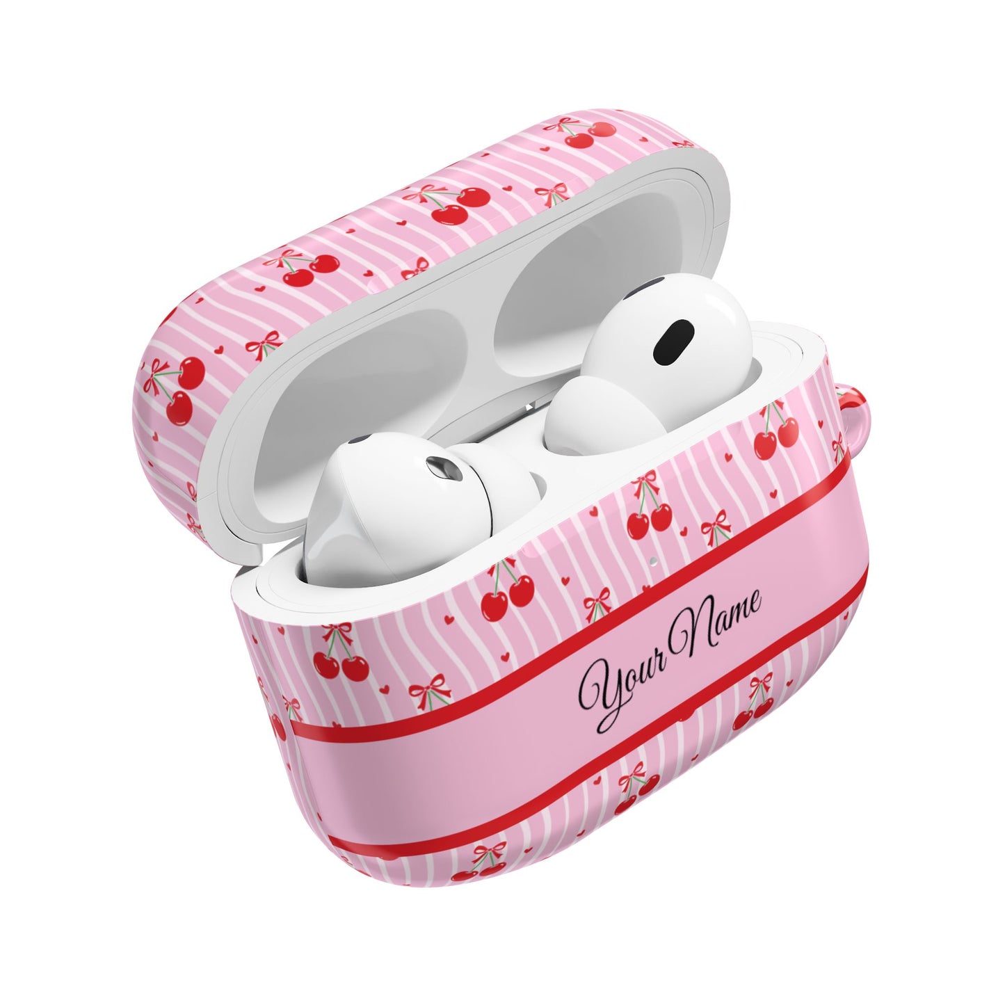 Personalized Cherry Blossom Dreams AirPod Case — Pink Custom Name Charging Cover ,Airpods Pro Gen 1 and 2, Gen 1 to 4.