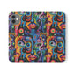 Psychedelic Visions Vibrant Art Flip iPhone and Samsung Phone Case - Colorful Faces Design for Phone Protection
