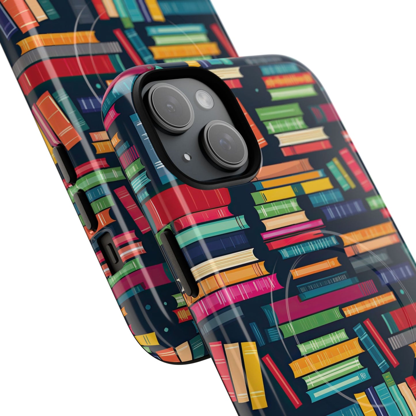 Colorful Book-Themed Phone Case, Literary Gift, Tough Magnetic Case, Book Lover’s Accessory, Phone Protection, Reading Enthusiast