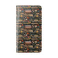 Book Stack Floral Flip iPhone and Samsung Phone Case — Vintage Library Wallet Cover.
