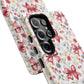 Personalized Rosette Coquette Phone Case - Custom Name/Message 'I Am Stronger Than The Storm' Floral Bow Protective Case