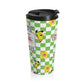 Customizable Green SchoolYard Chic Composition Book Inspired Travel Mug, Personalized Gift for Teachers, Back to School Drinkware, Christmas Present, Stylish Coffee Cup