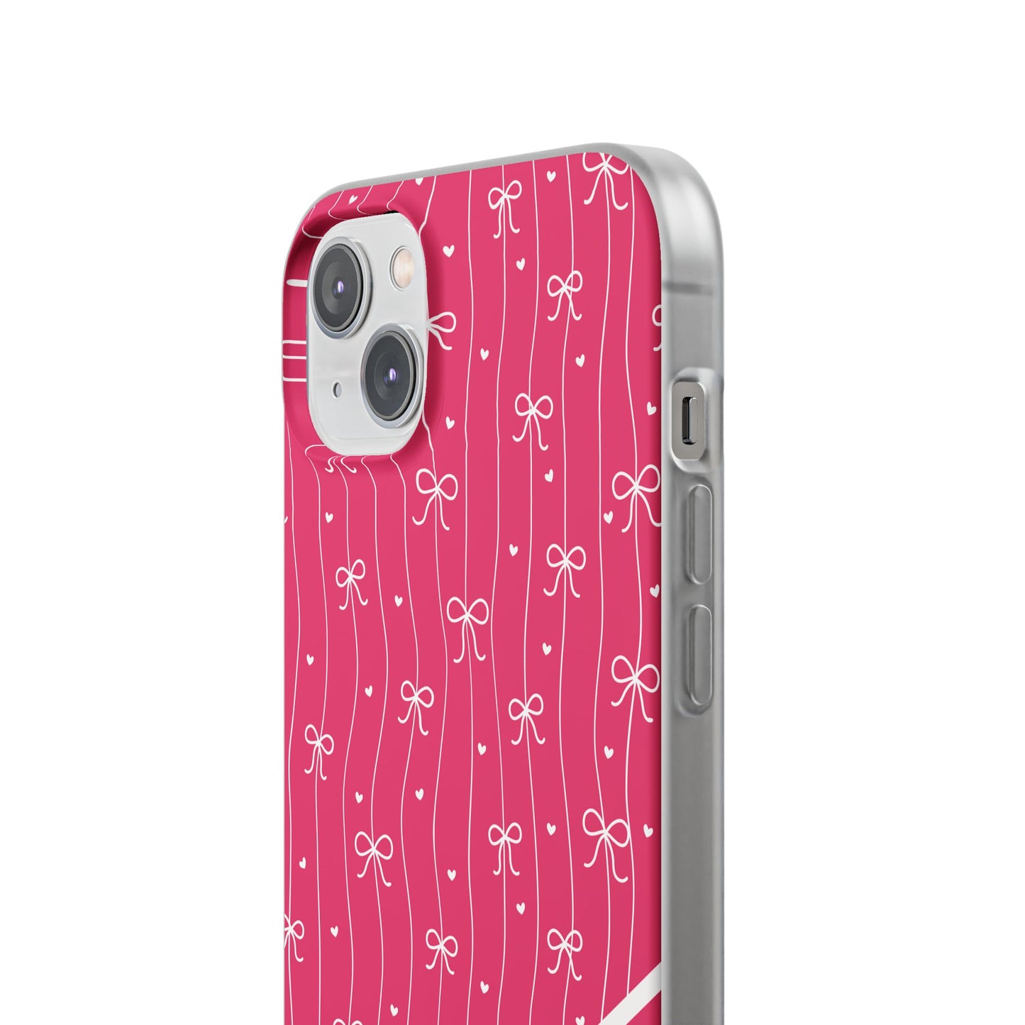 Personalized Pink Bow Coquette Slim Flexi iPhone and Samsung Cases — Custom Name or Affirmation