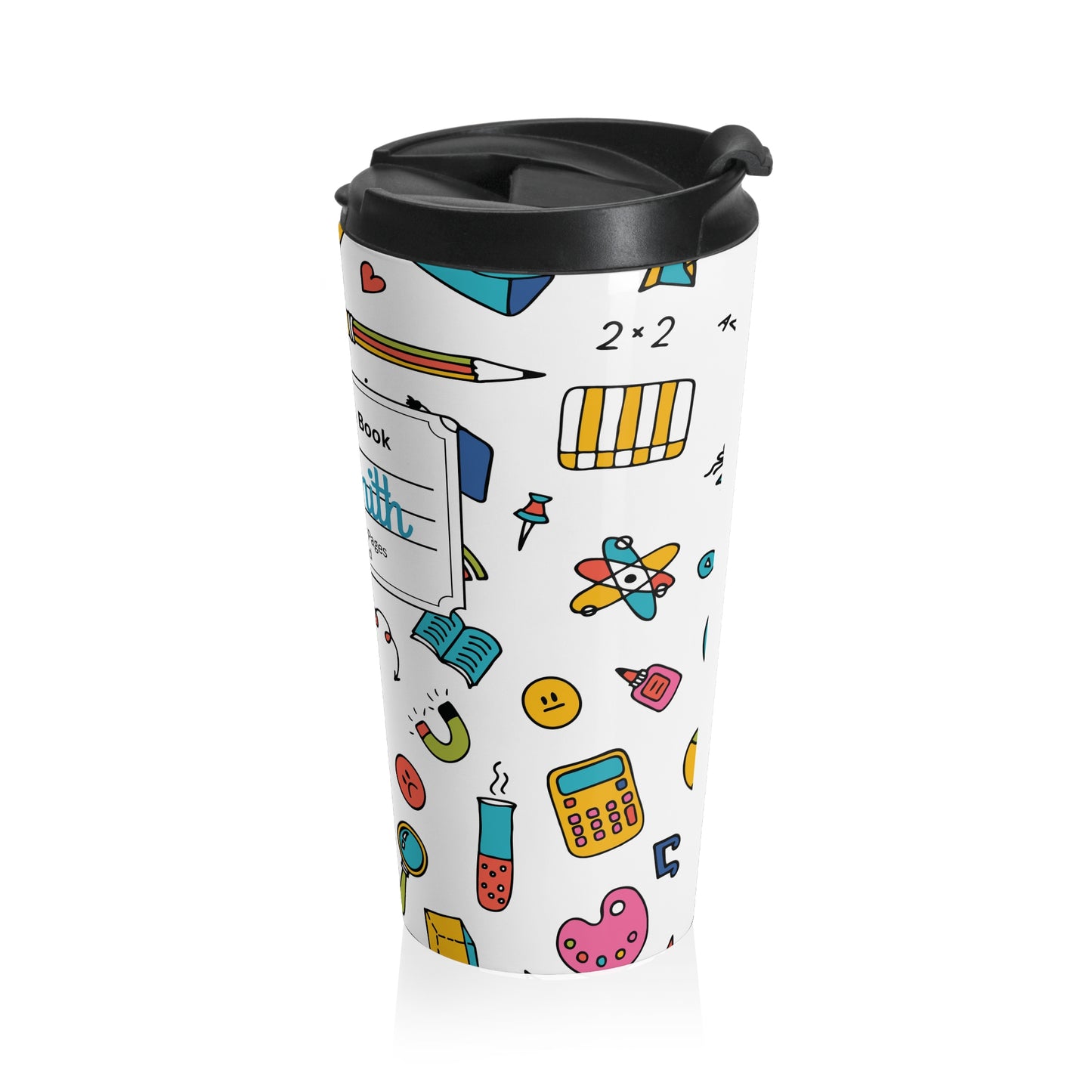 Customizable Classroom Couture Composition Book Inspired Travel Mug, Personalized Gift for Teachers, Back to School Drinkware, Christmas Present, Stylish Coffee Cup