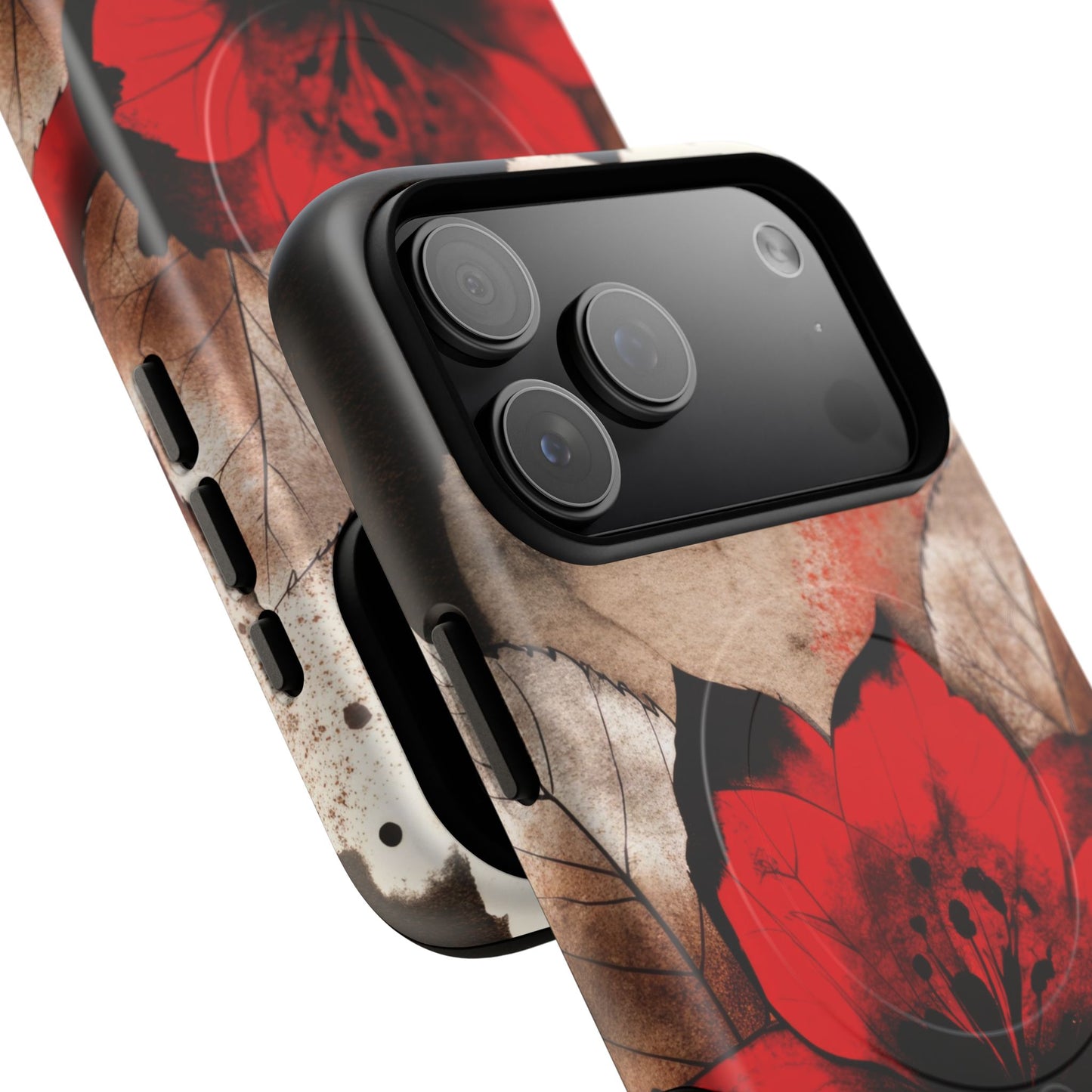 Velvet Petal Storm Tough iPhone Magnetic Cases - Stylish Protection for Your Device, Gift for Nature Lovers, Ideal for Birthdays, Holidays