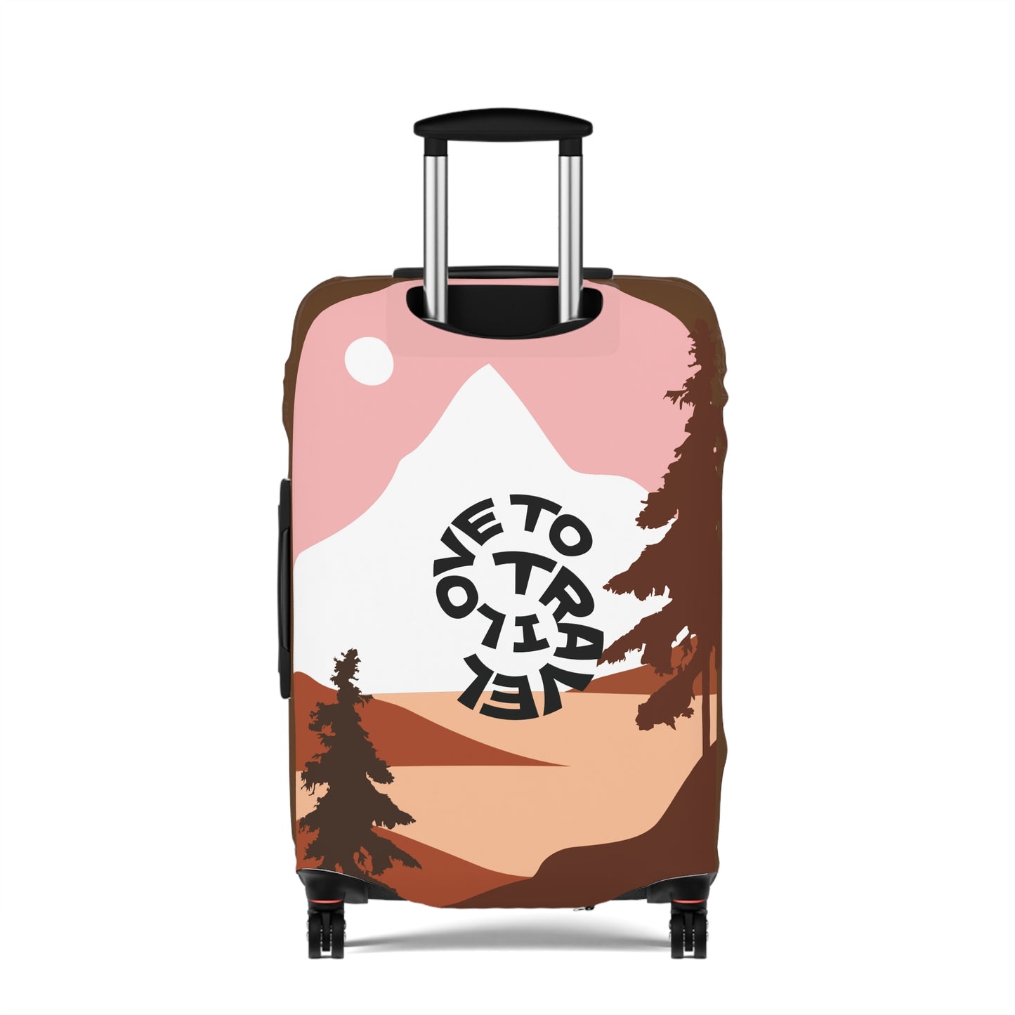 Fun Luggage Cover - "I Love to Travel" - Stylish Travel Accessory