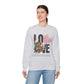 Love Always Gildan Crewneck Sweatshirt - Floral Design for Couples