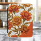 Stained Glass Effect Floral Marigold Kindle Case — Personalized Orange Corner
