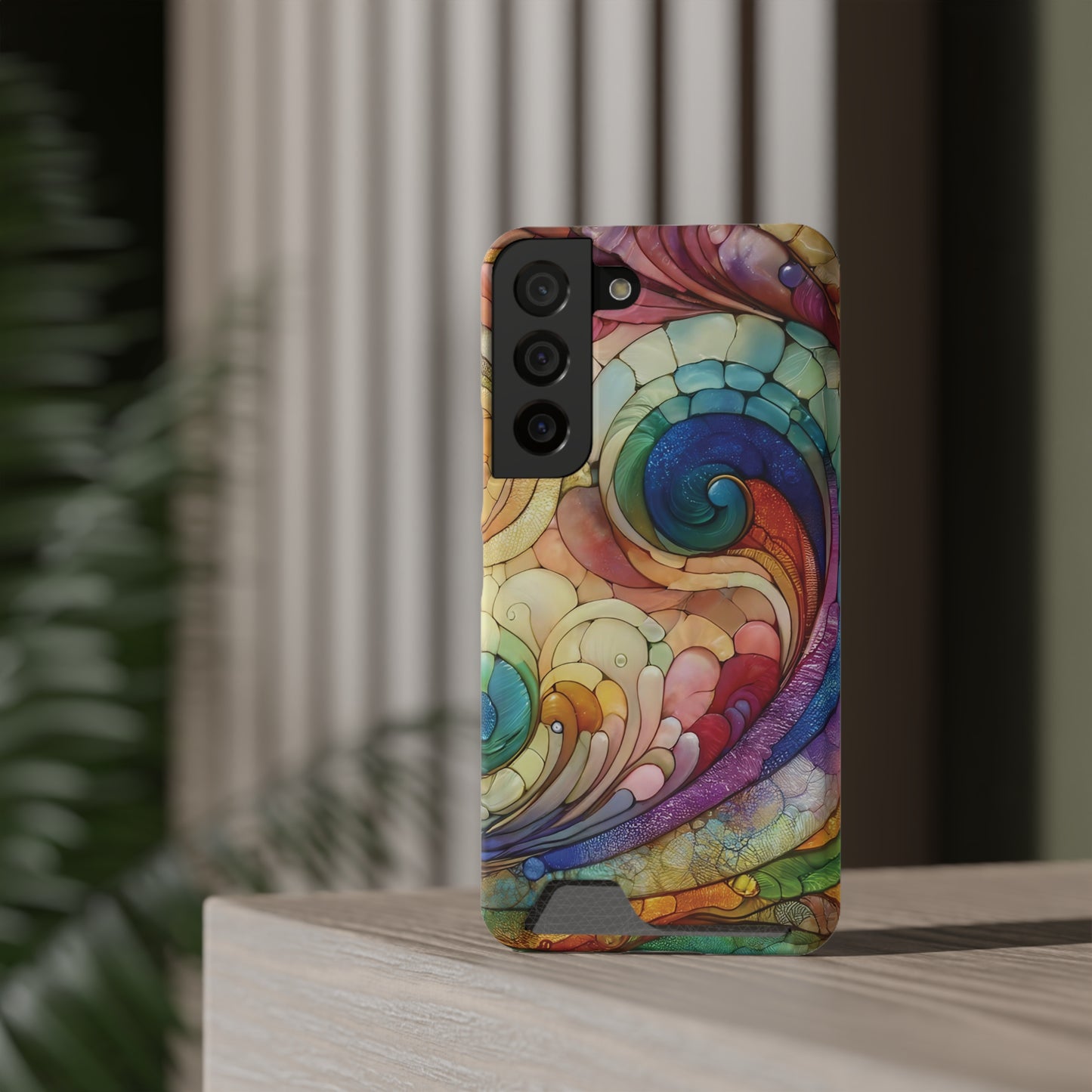 Spiral Spectrum iPhone and Samsung Case Card Holder