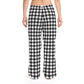 Black Plaid Perfection Women's Pajama Pants (AOP).