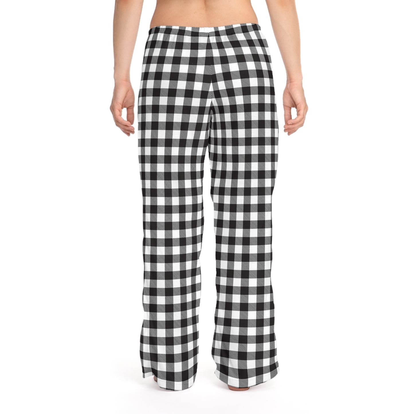 Black Plaid Perfection Women's Pajama Pants (AOP).