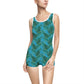 Turquoise Tropical Bliss Women's Vintage Swimsuit (AOP)