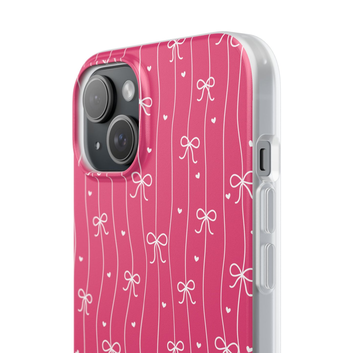 Personalized Pink Bow Coquette Slim Flexi iPhone and Samsung Cases — Custom Name or Affirmation