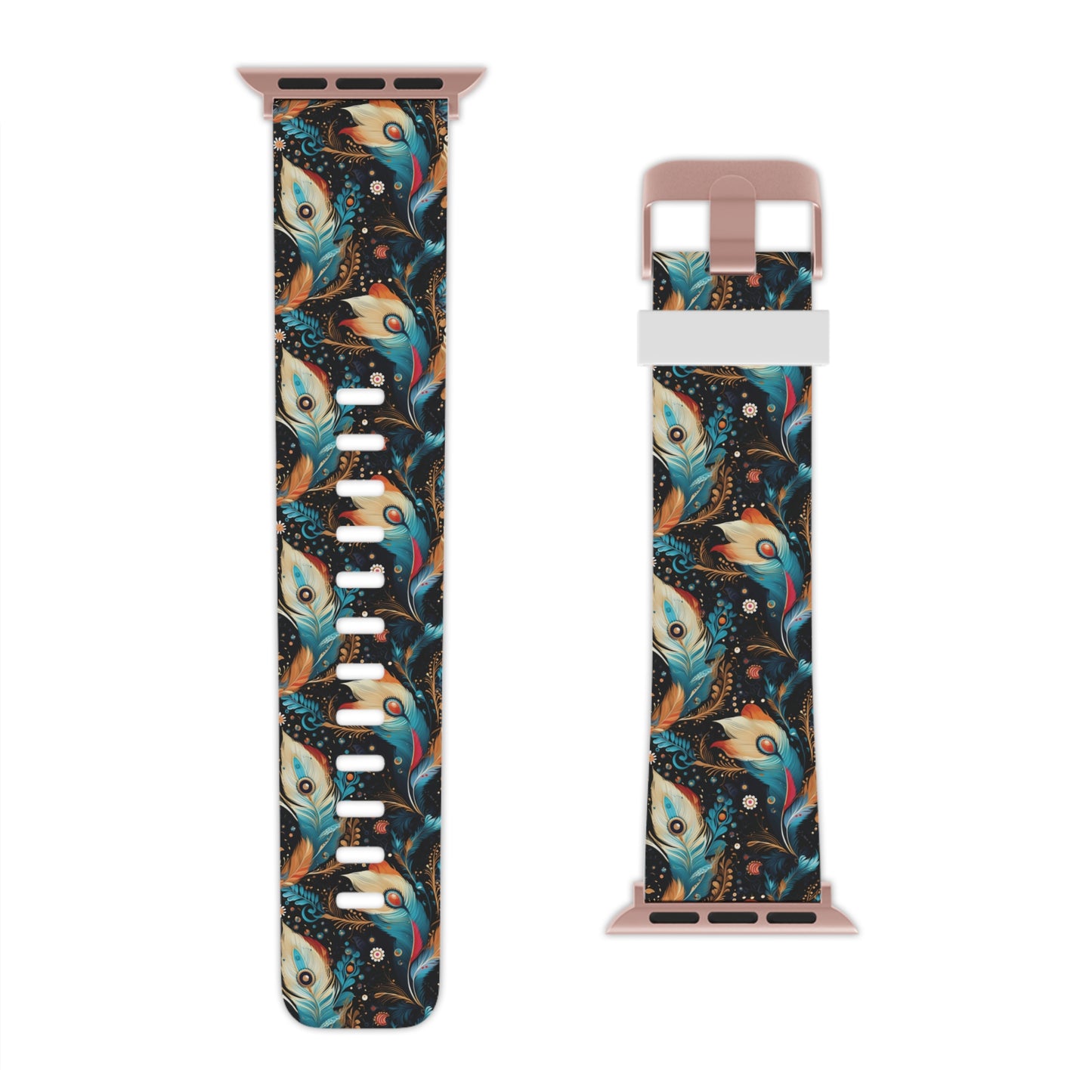 Ethereal Feathers Vibrant Apple Watch Band - Stylish & Comfortable.