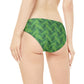 Green Tropical Bliss Loop Tie Side Bikini Bottom (AOP)