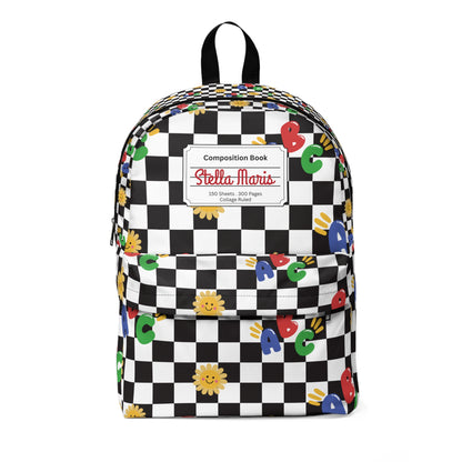Personalized Schoolyard Chic Composition Book Inspired Colorful Kids' Backpack, School Bag, Fun Pattern Backpack, Cute Child's Rucksack, Composition Backpack, Unique School Supplies