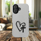 Tough Magnetic Phone Case with Heart & Cross Design, Durable Phone Cover, Unique Gift for Her, Stylish Accessory, Everyday Use