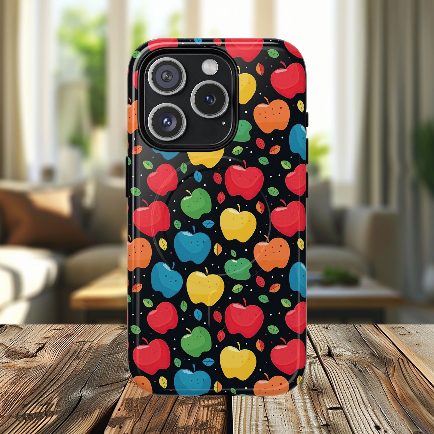 Apple Orchard Pop Magnetic iPhone Case, Tough iPhone Cover, Fun Cell iPhone Accessory, Gift for Kids, Gift for Teachers, Vibrant Tech Protection