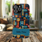 Personalized Colorful Abstract Faces Clear Impact-Resistant Case