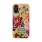 Floral Bible Verse Phone Case with Card Holder — "Let Your Light Shine" (Matthew 5:16)
