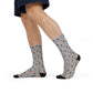 Whispering Fathers Grey Sublimation Crew Socks