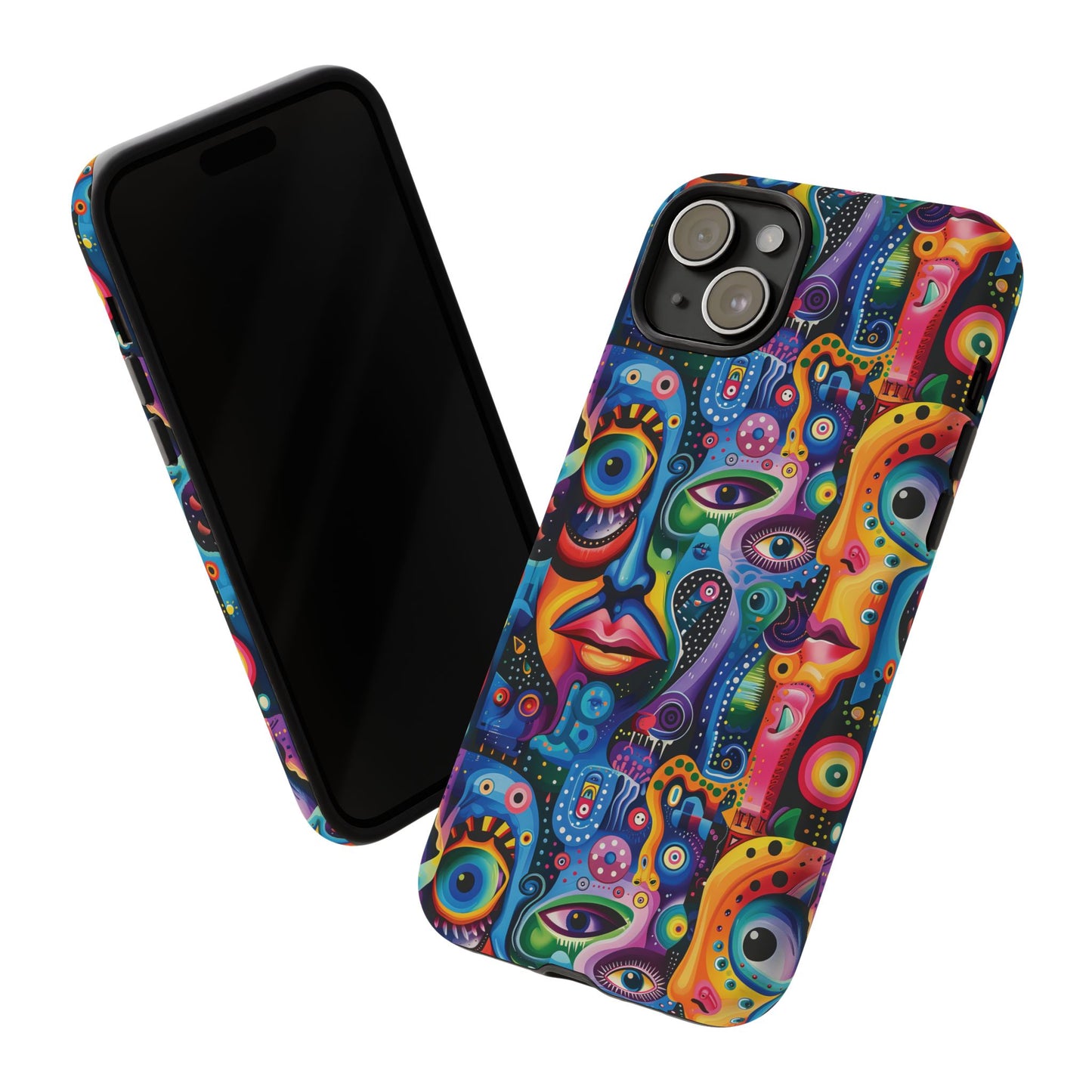 Psychedelic Visions Colorful Art iPhone Case - Tough Cases with Vibrant Abstract Design