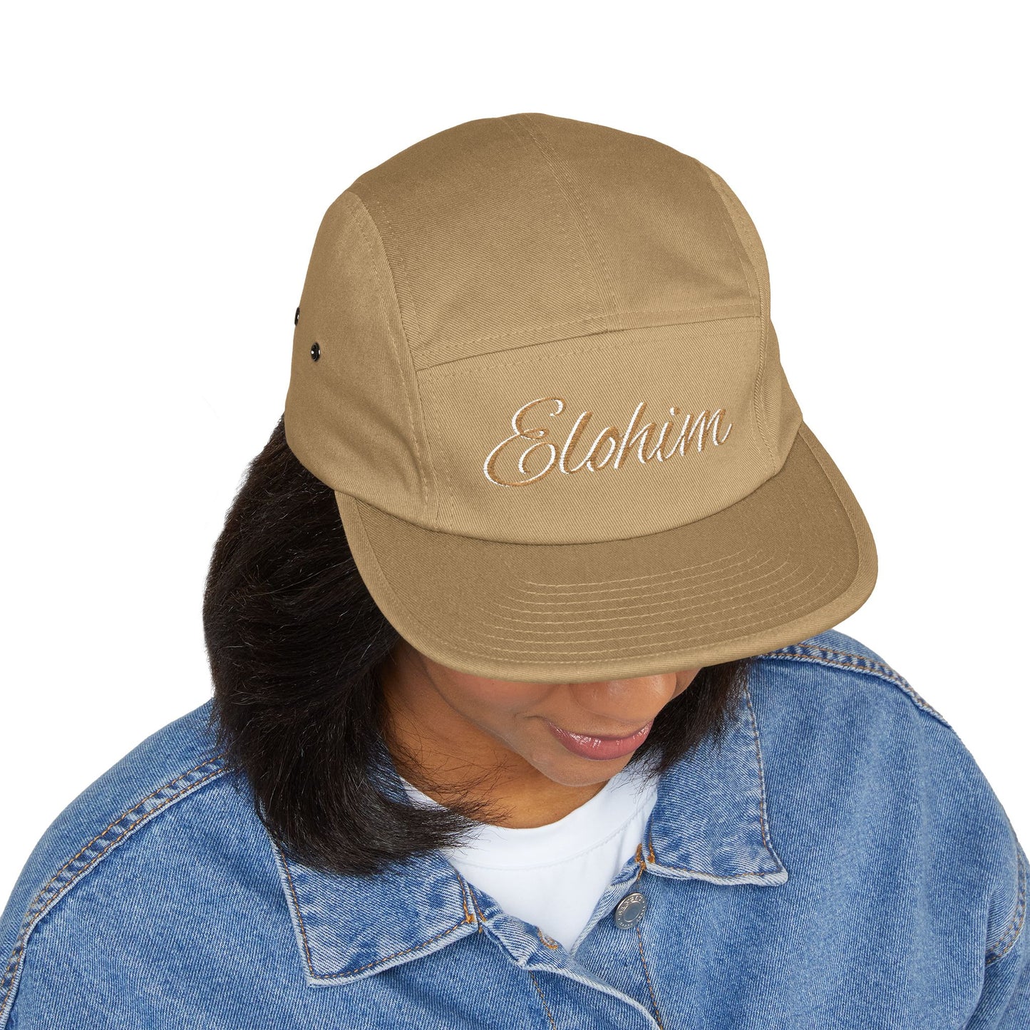Embroidered 'ELOHIM, GENESIS 1:1'  5 Panel Cap, Trendy Hat, Outdoor Gear, Streetwear Accessory, Unique Gift, Fashion Statement