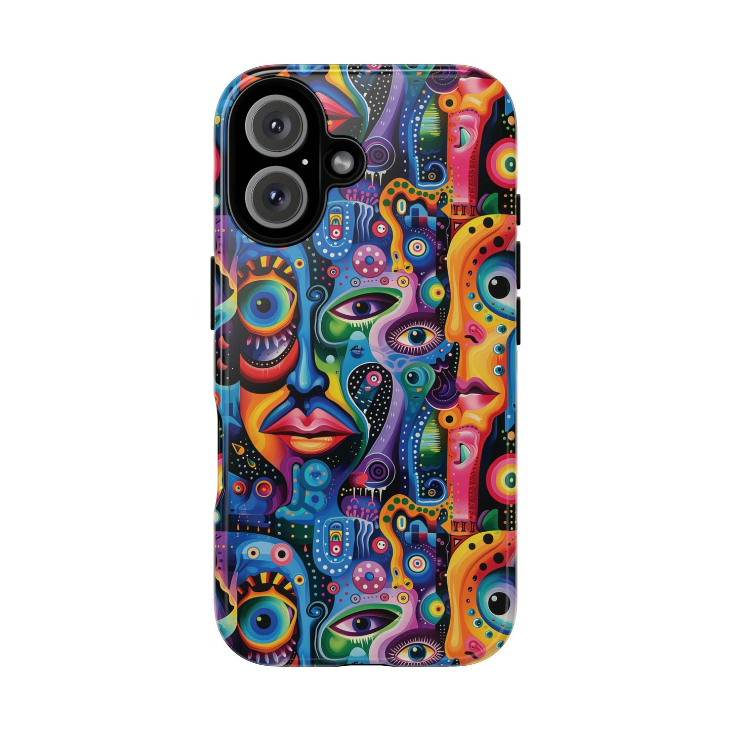 Psychedelic Visions Colorful Art iPhone Case - Tough Cases with Vibrant Abstract Design