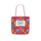 Personalized Kawaii Composition Book Inspired Canvas Tote Bag with Colorful Straps, Cute School Bag, Eco-Friendly Tote, Back to School Shopping Bag, Teacher Gift Idea