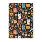 Whimsical Feline Garden Softcover Notebook, A5