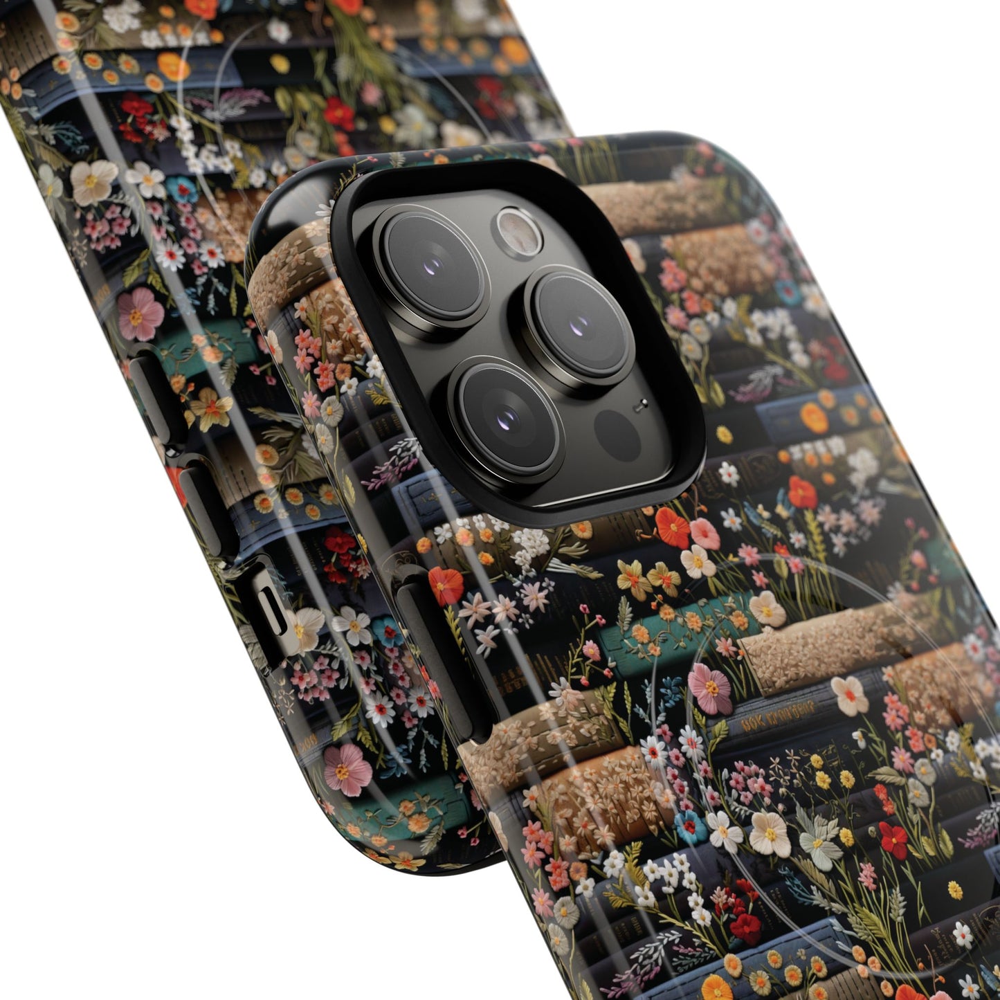 Floral Library Dreams Tough iPhone Magnetic Cases, Stylish Protective Cover, Customizable Gift for Nature Lovers, Festive Accessory for iPhone