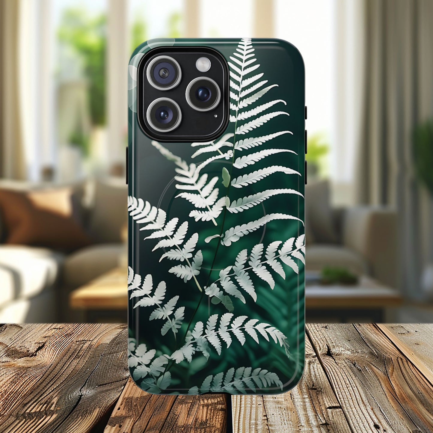 Elegant Fern Design Phone Case, Tough iPhone Cover, Nature Lover Gift, Botanical Phone Protector, Eco-Friendly Accessory