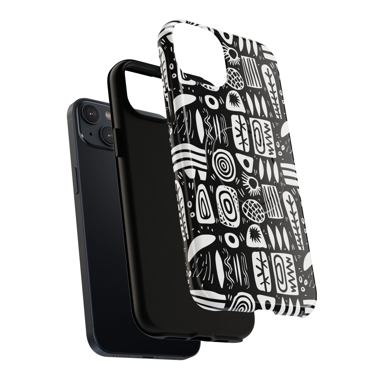 Modern Abstract Geometric Tough Magnetic Phone Case, Durable Phone Accessory, Gift for Him or Her, Artistic Design, Modern Decor