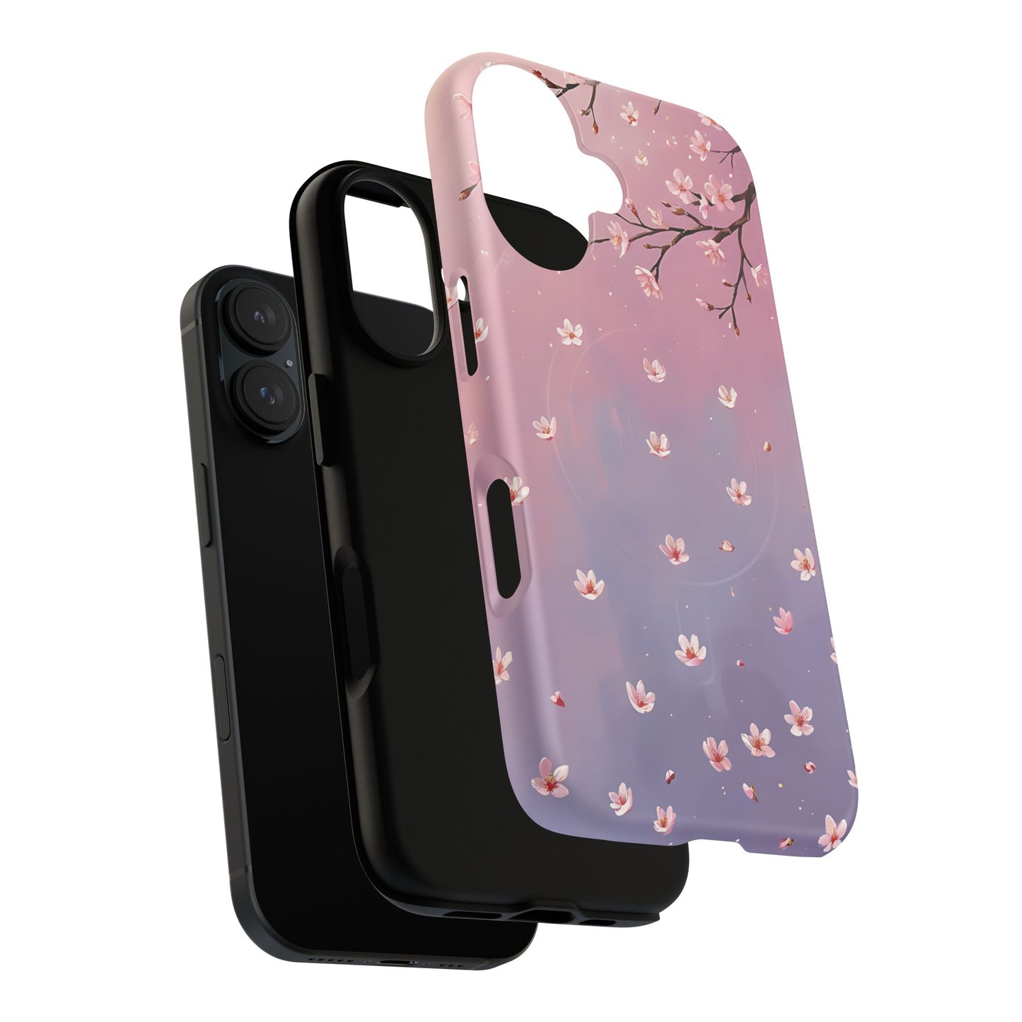 Tiny Cherry Blossom Floral Tough Magnetic Phone Cases, Durable Phone Cover, Floral Design Case, iPhone Protector, Cute Gift for Her