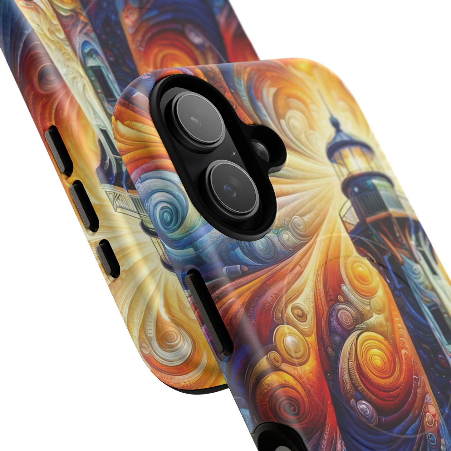 Vibrant Lighthouse Magnetic iPhone Case, Durable Protection for Everyday Adventure, Gift for Nature Lovers, Colorful iPhone Cover